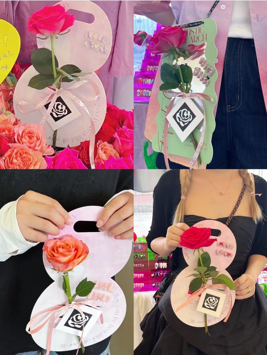 花和穿戴甲的邂逅